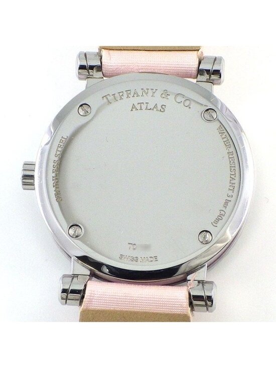 Tiffany & Co Watch Atlas Heart Date Roman Index Pink Dial SS Ceramic Satin main image 8